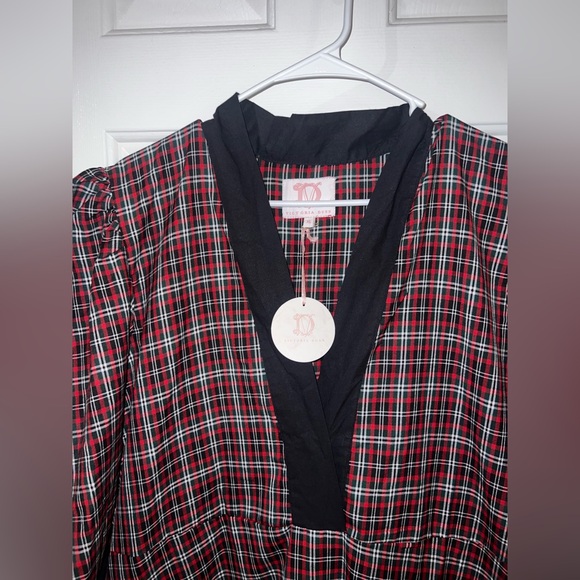 Victoria Dunn Women’s Stewart Tartan Plaid Maxi Dress Size XL - Picture 4 of 8